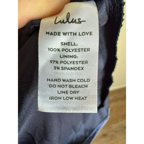 Lulus Women's Dark Navy Blue Sleeveless Maxi Dress Large Formal Wedding New - Picture 12 of 12